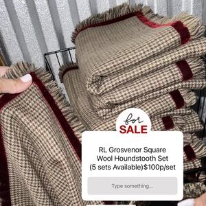 Ralph Lauren Brown Wool Houndstooth Suit